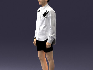 man in white jacket 0295 3d print ready Modèles 3D en vedette