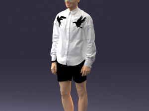 man in white jacket 0295 3d print ready Modèles 3D en vedette