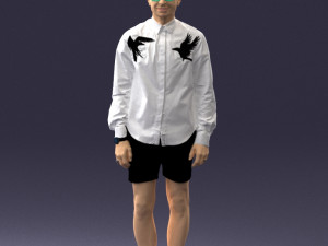 man in white jacket 0295 3d print ready Modèles 3D en vedette
