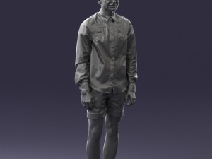 man in white jacket 0295 3d print ready Modèles 3D en vedette