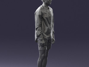 man in white jacket 0295 3d print ready Modèles 3D en vedette