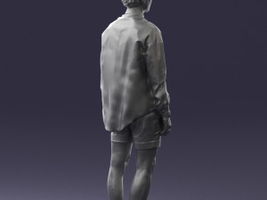 man in white jacket 0295 3d print ready Modèles 3D en vedette