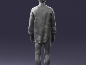 man in white jacket 0295 3d print ready Modèles 3D en vedette