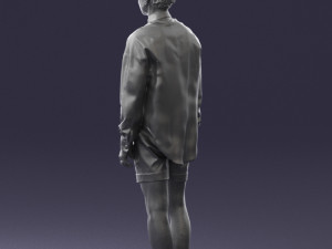 man in white jacket 0295 3d print ready Modèles 3D en vedette