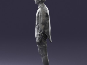 man in white jacket 0295 3d print ready Modèles 3D en vedette