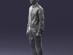 man in white jacket 0295 3d print ready Modèles 3D en vedette