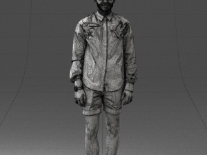 man in white jacket 0295 3d print ready Modèles 3D en vedette