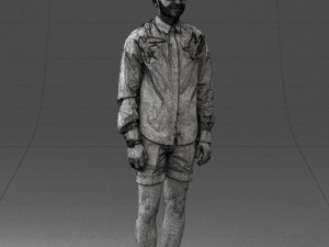 man in white jacket 0295 3d print ready Modèles 3D en vedette