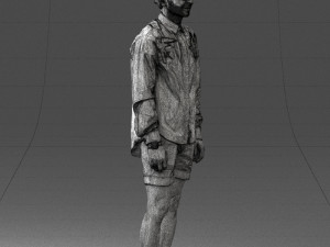 man in white jacket 0295 3d print ready Modèles 3D en vedette