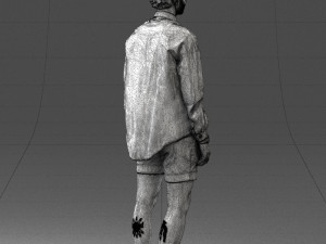 man in white jacket 0295 3d print ready Modèles 3D en vedette