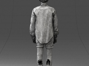 man in white jacket 0295 3d print ready Modèles 3D en vedette