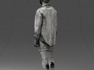 man in white jacket 0295 3d print ready Modèles 3D en vedette