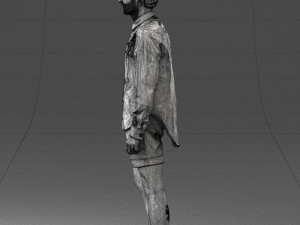 man in white jacket 0295 3d print ready Modèles 3D en vedette