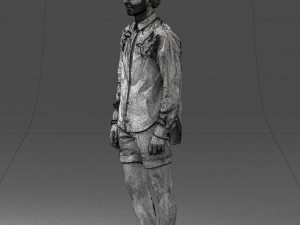 man in white jacket 0295 3d print ready Modèles 3D en vedette