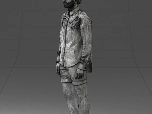 man in white jacket 0295 3d print ready 3D Print Model