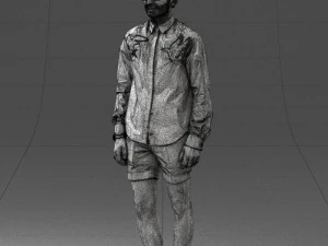 man in white jacket 0295 3d print ready 3D Print Model