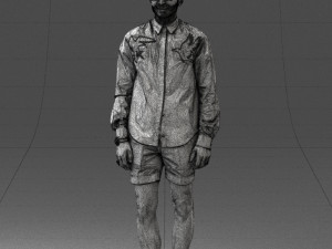 man in white jacket 0295 3d print ready Modèles 3D en vedette