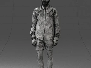 man in white jacket 0295 3d print ready 3D Print Model