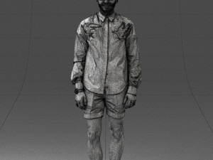 man in white jacket 0295 3d print ready Modèles 3D en vedette