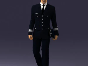 homem piloto 0296 impress&atilde;o 3d pronta Modelo de Impressão 3D