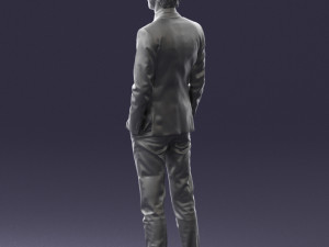 man in black suit 0297 3D Модель