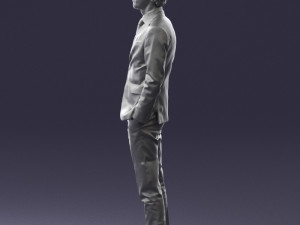 man in black suit 0297 3d print ready Modello di stampa 3D