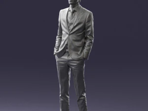 man in black suit 0297 3d print ready 3D Print Model