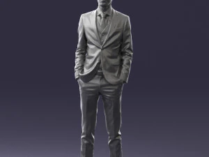 man in black suit 0297 3d print ready 3D Print Model