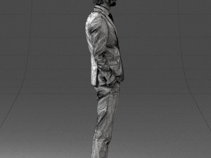 man in black suit 0297 3d print ready Modello di stampa 3D