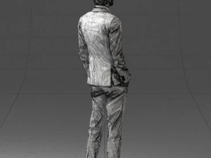 man in black suit 0297 3d print ready 3D Print Model