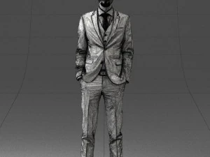 man in black suit 0297 3d print ready 3D Print Model