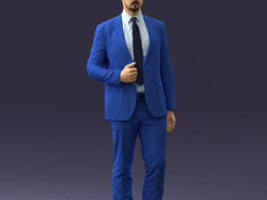 man in blue suit 0298 Modelo 3D
