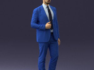 man in blue suit 0298 Modelo 3D