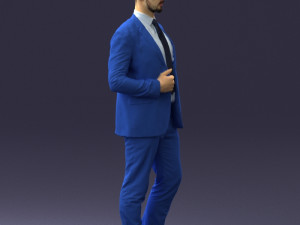 man in blue suit 0298 Modelo 3D