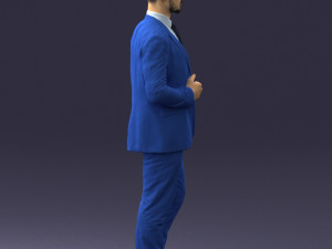 man in blue suit 0298 Modelo 3D