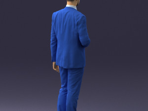 man in blue suit 0298 Modelo 3D