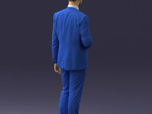man in blue suit 0298 3D Model