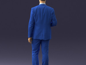 man in blue suit 0298 Modelo 3D
