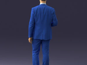 man in blue suit 0298 3D Model