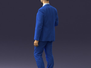 man in blue suit 0298 Modelo 3D