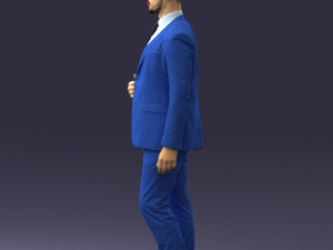 man in blue suit 0298 Modelo 3D