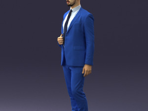 man in blue suit 0298 Modelo 3D