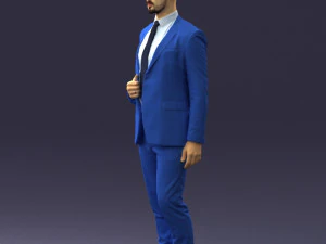 man in blue suit 0298 3D Model