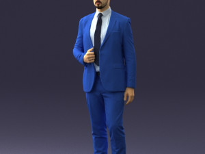 man in blue suit 0298 Modelo 3D