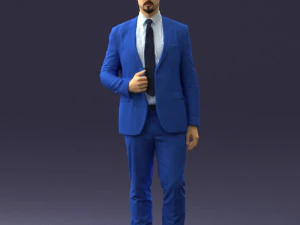 man in blue suit 0298 3D Model