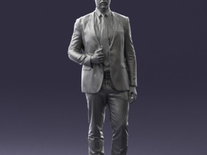 man in blue suit 0298 Modelo 3D