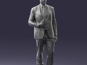 man in blue suit 0298 Modelo 3D