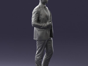 man in blue suit 0298 Modelo 3D