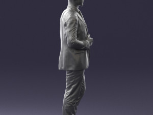 man in blue suit 0298 Modelo 3D