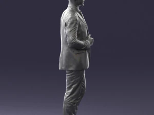 man in blue suit 0298 3D Model